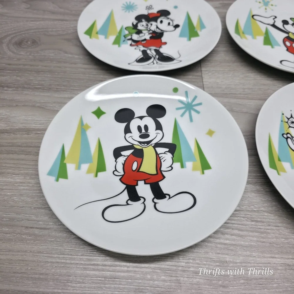 Disney's Mickey Mouse - Holiday Serving Platter With (4) Plates‎ - Mousetastic!!